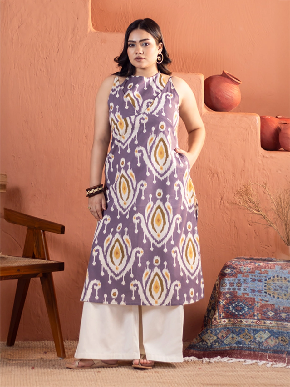 Off White Cotton Straight Fit Pants