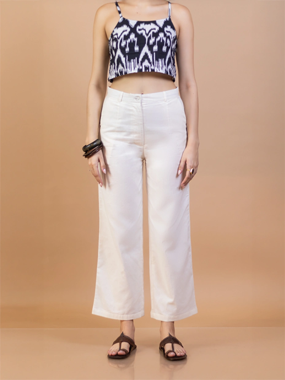 Purple Ikat Waistcoat Pant Cotton Co-Ord Set