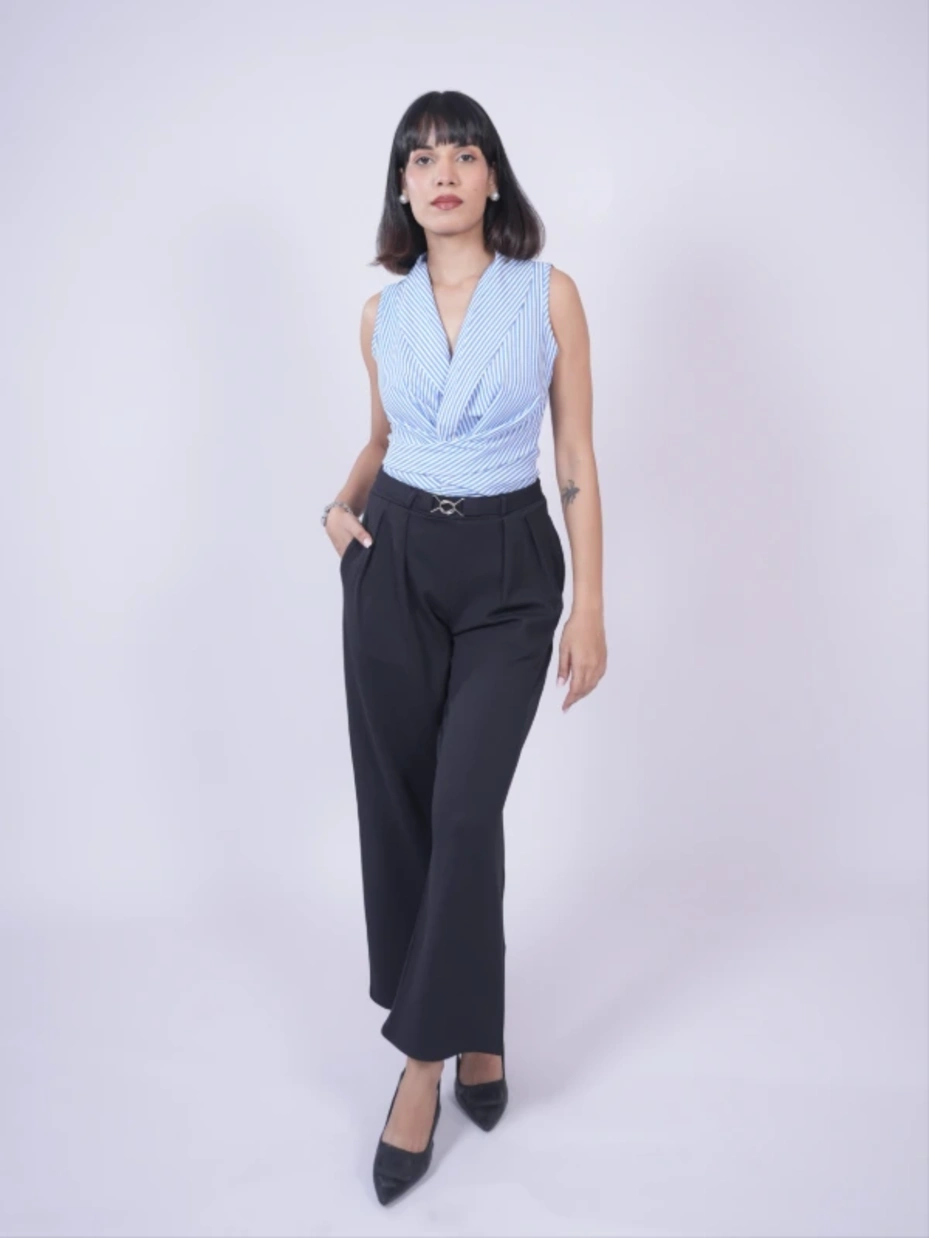 Black Straight Pants 1