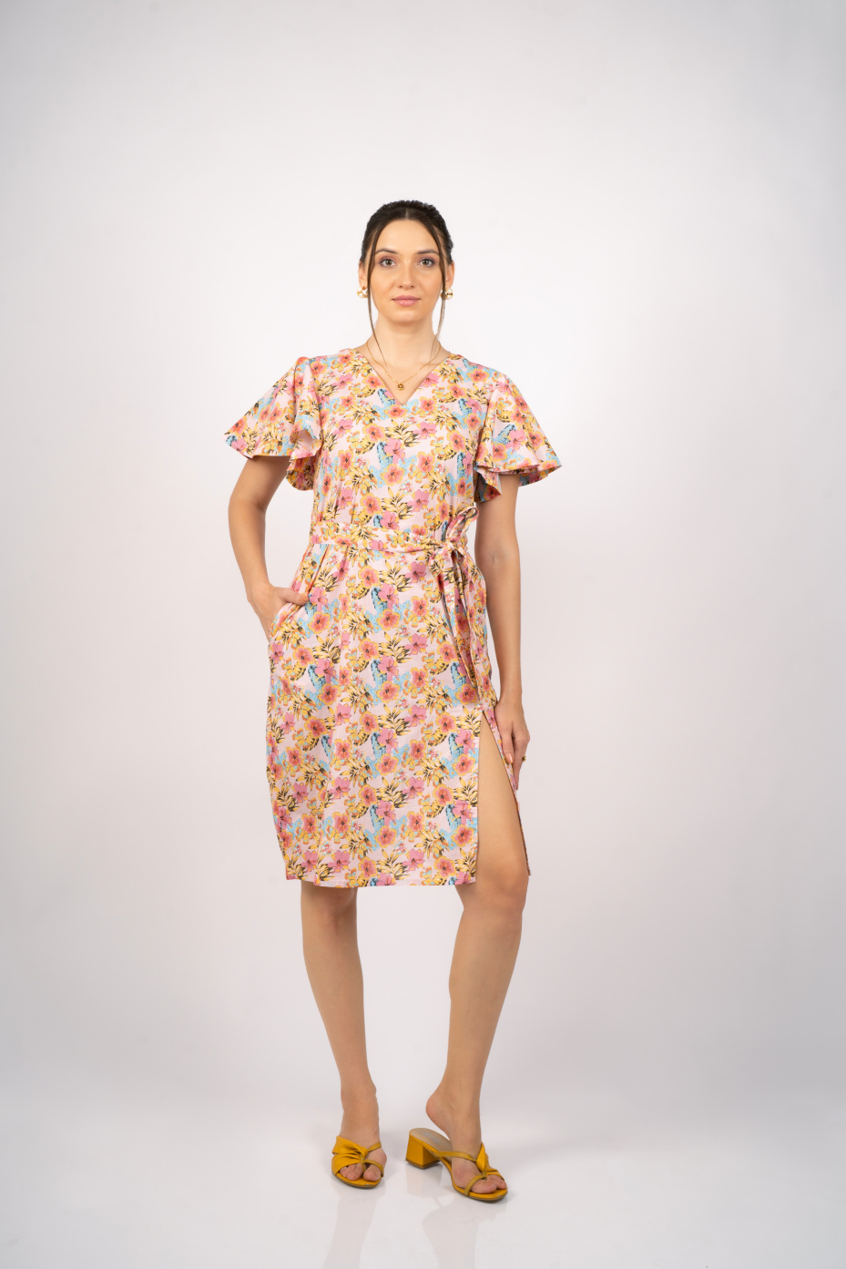 Pink Penelope Floral Print Cotton Dress 3