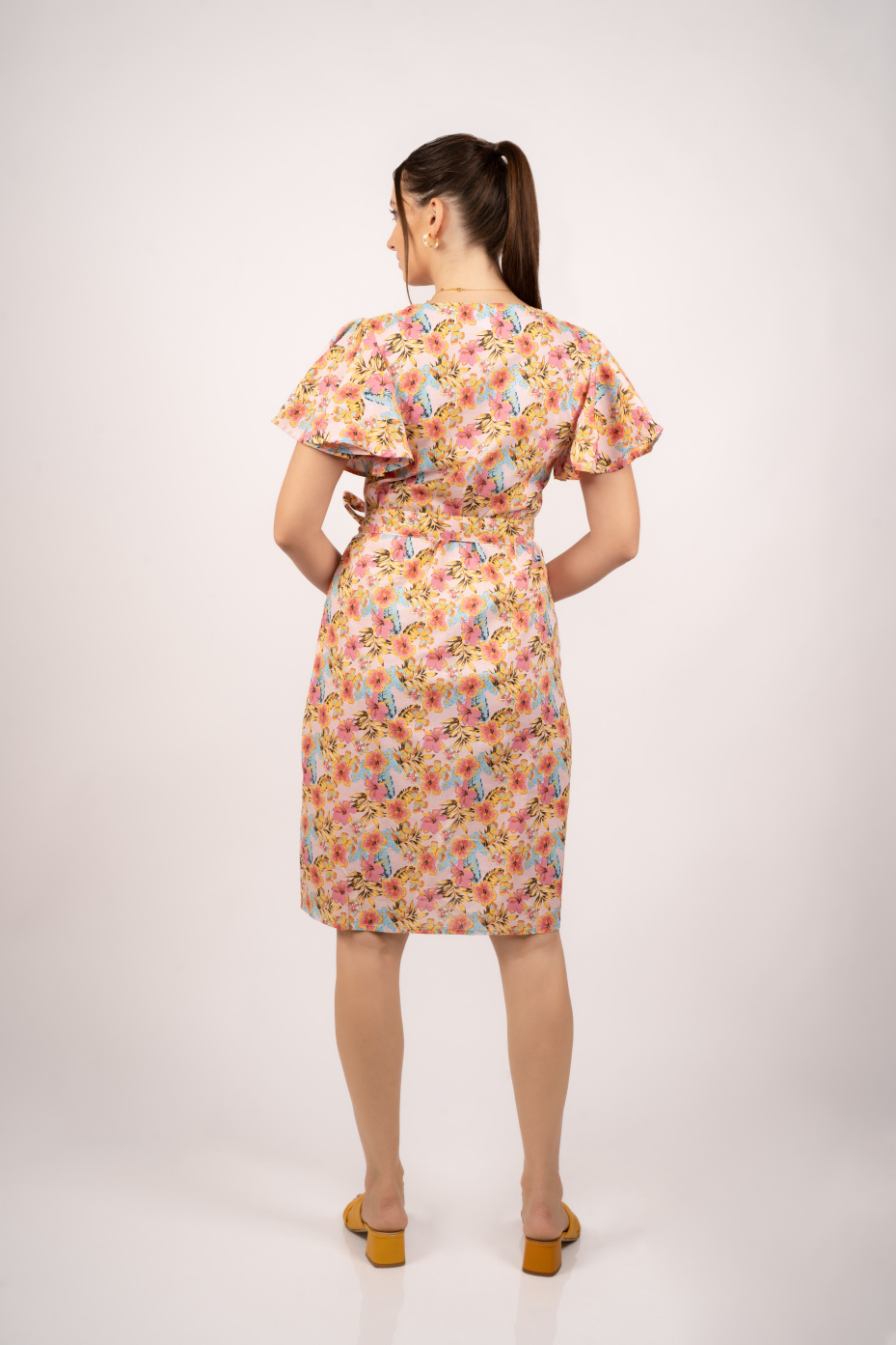 Pink Penelope Floral Print Cotton Dress 4