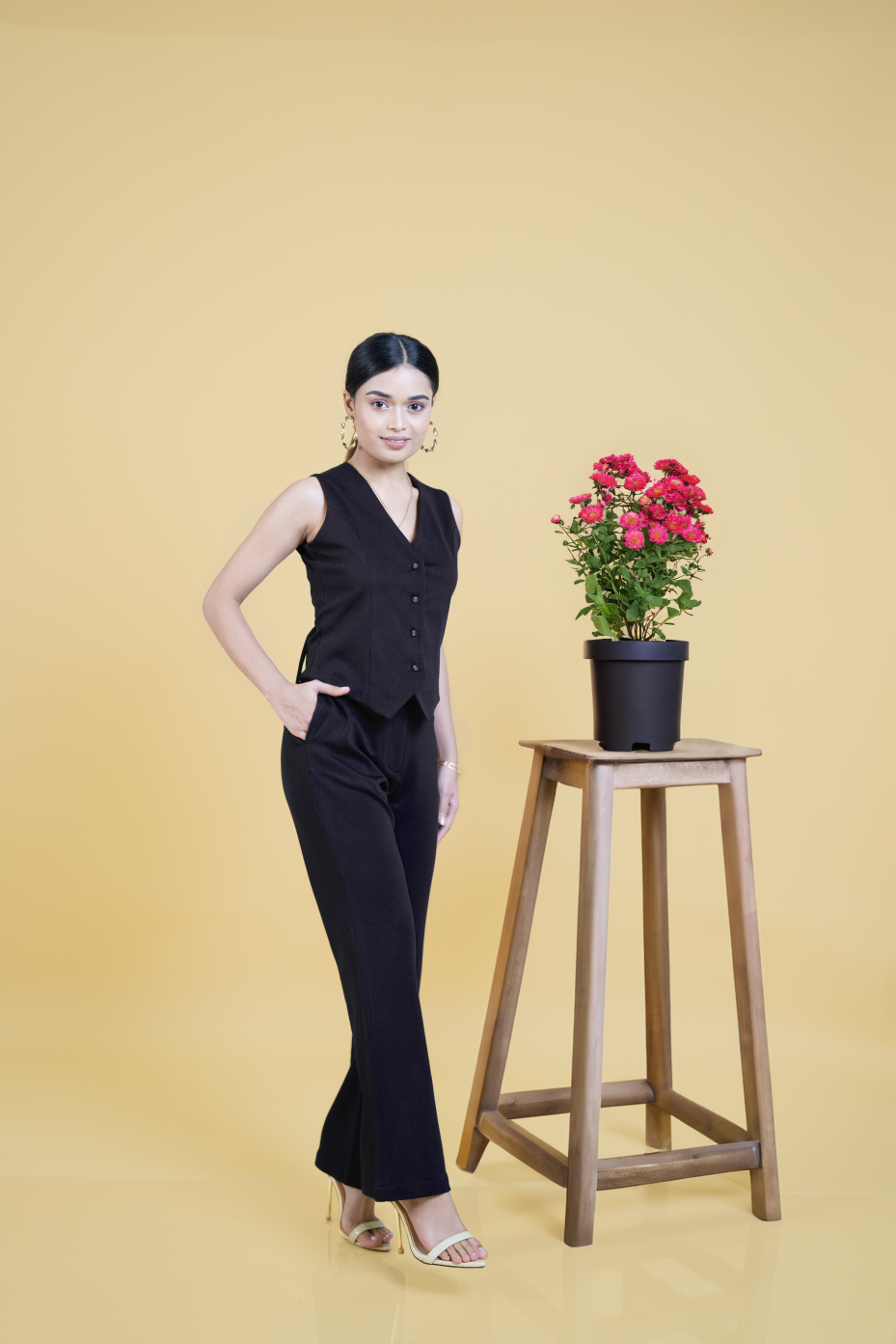 Blue Waistcoat And Trousers Co-Ord Set