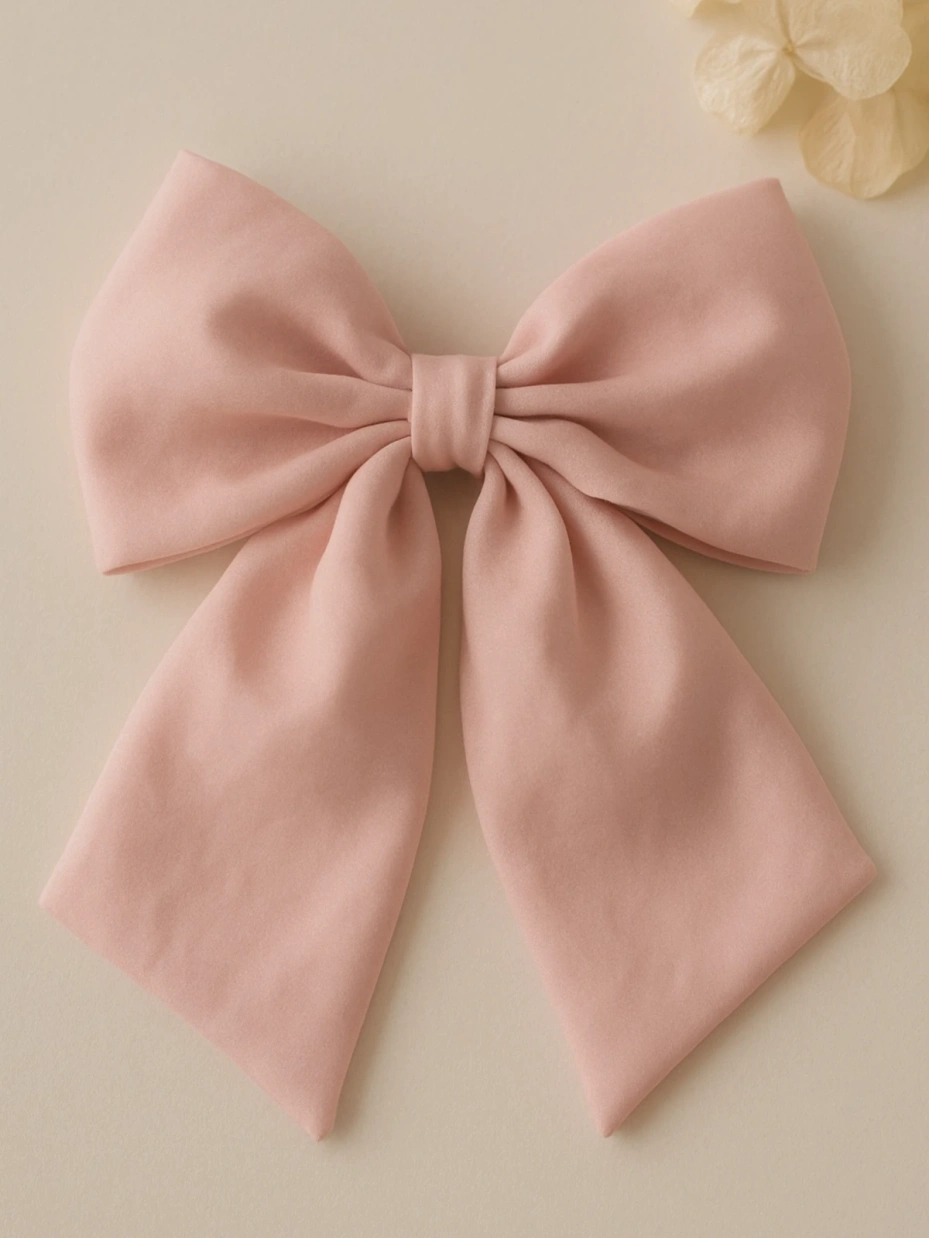 Pink Scrunchie Hair Tie with Tulip Tassels