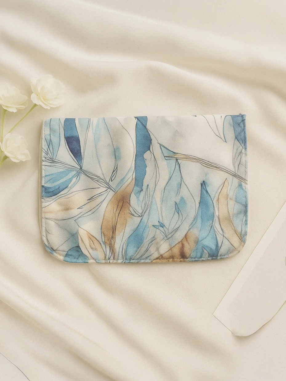 White Printed Sanitary Pouch 2