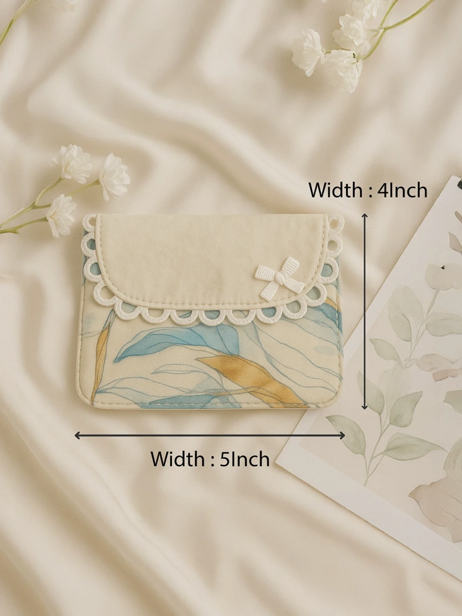 White Printed Sanitary Pouch 3