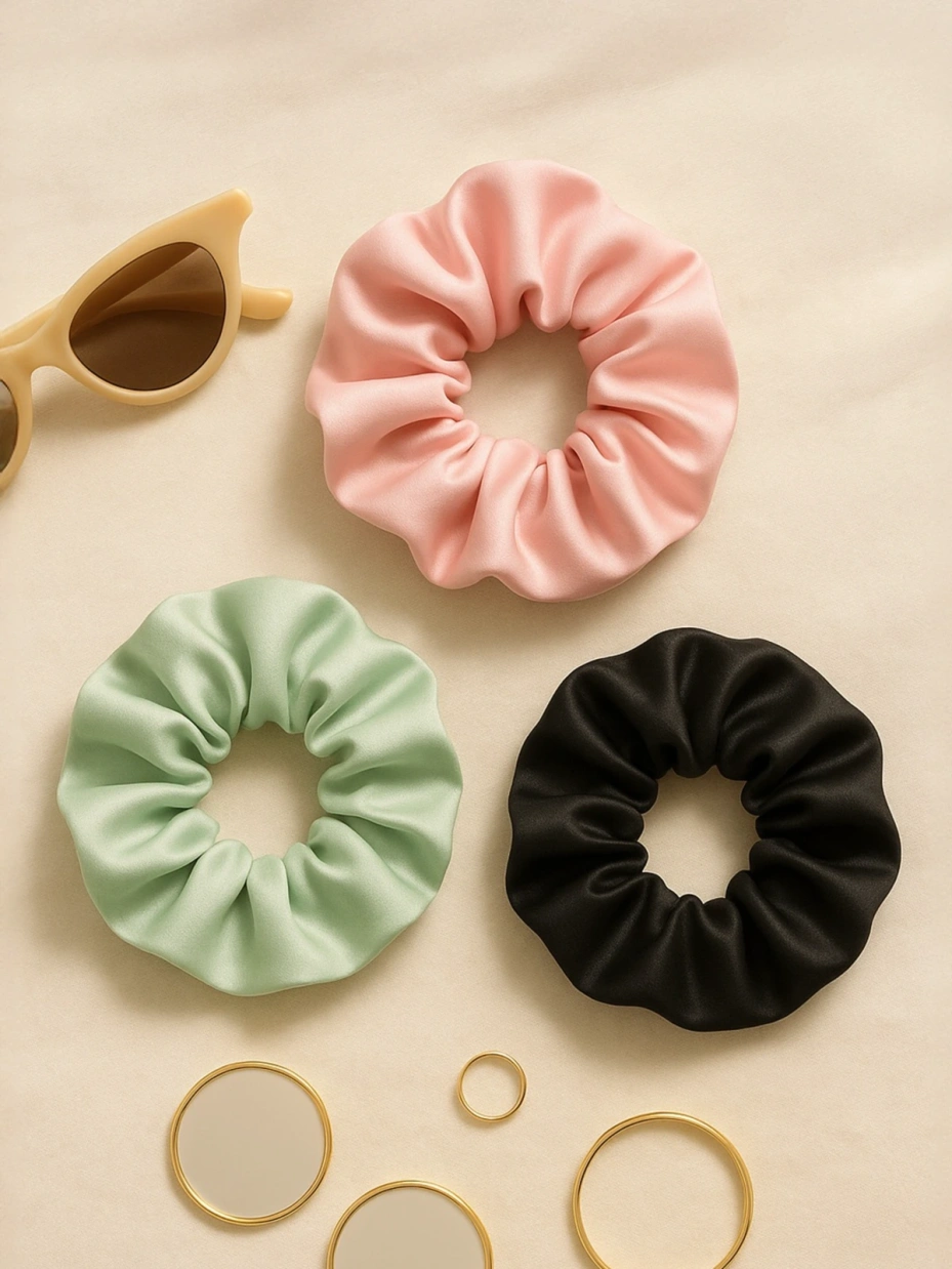 Satin Scrunchie Pack of 3 1