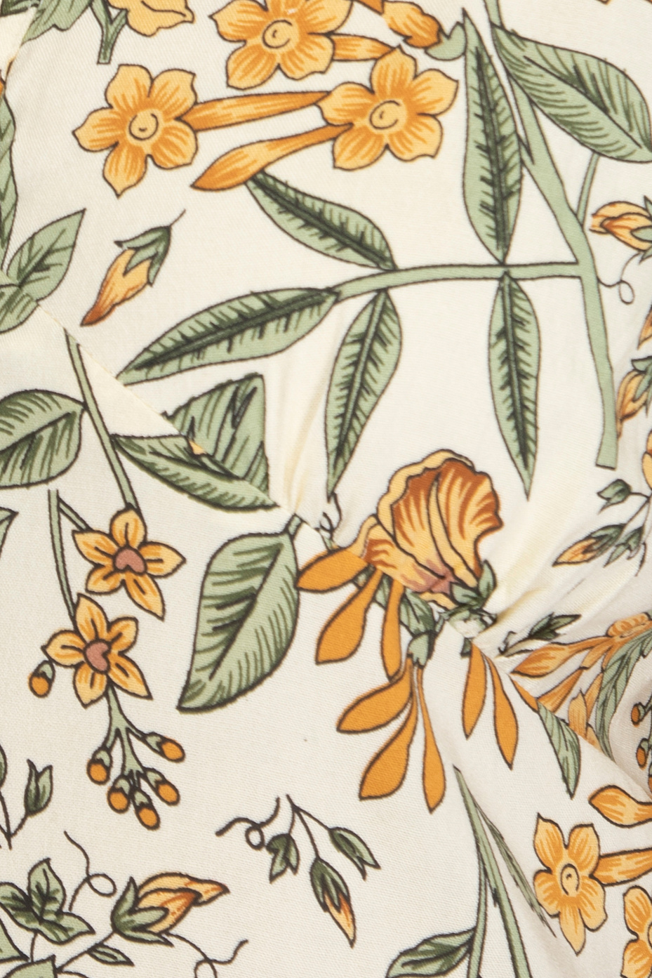 Off-White Maxi Dress With Front Slit And Floral Print 7