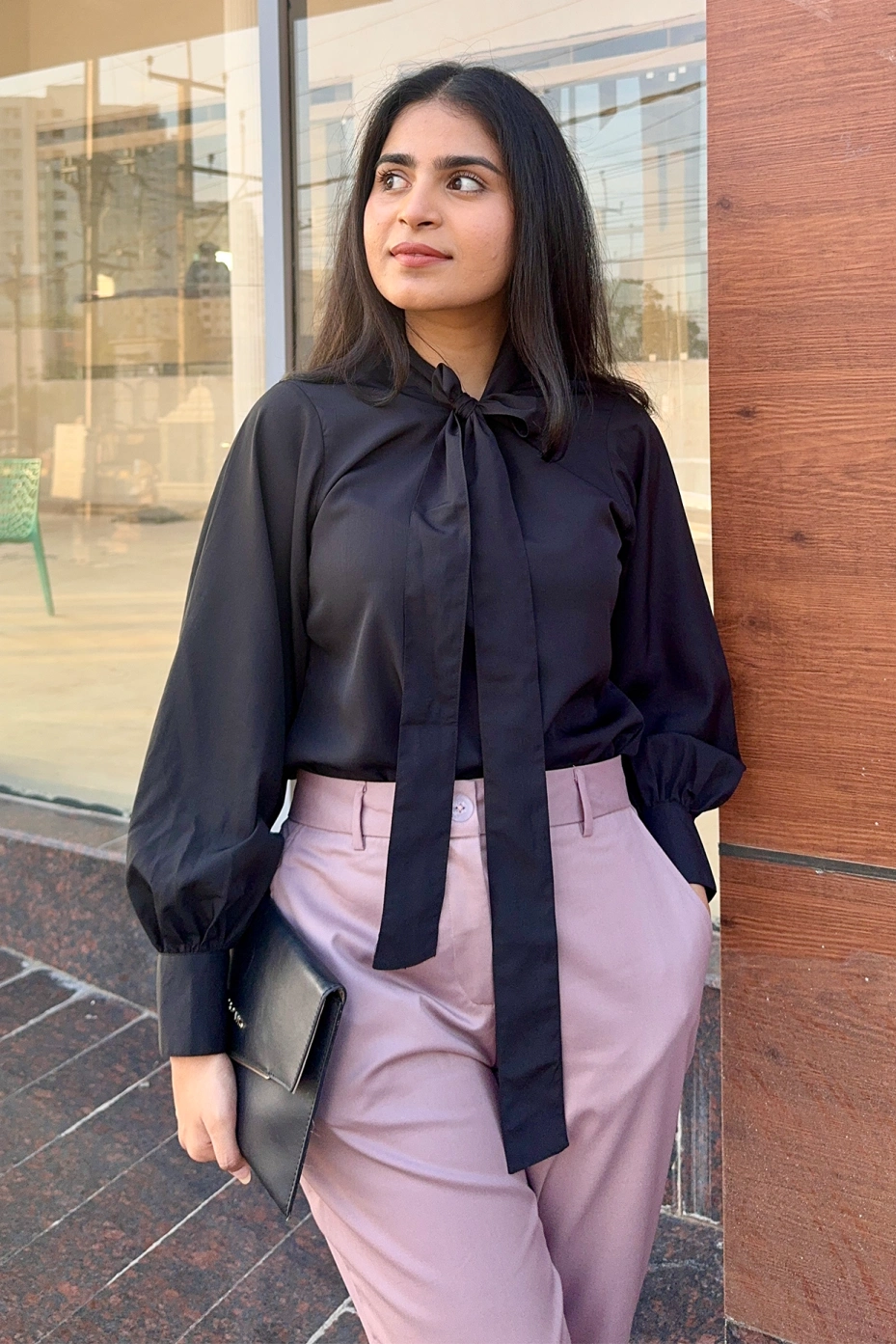 Peach Formal Blazer with Skirt Co-ord Set