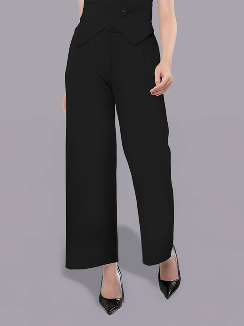 Black Flared Pant For Formal And Casual Styling