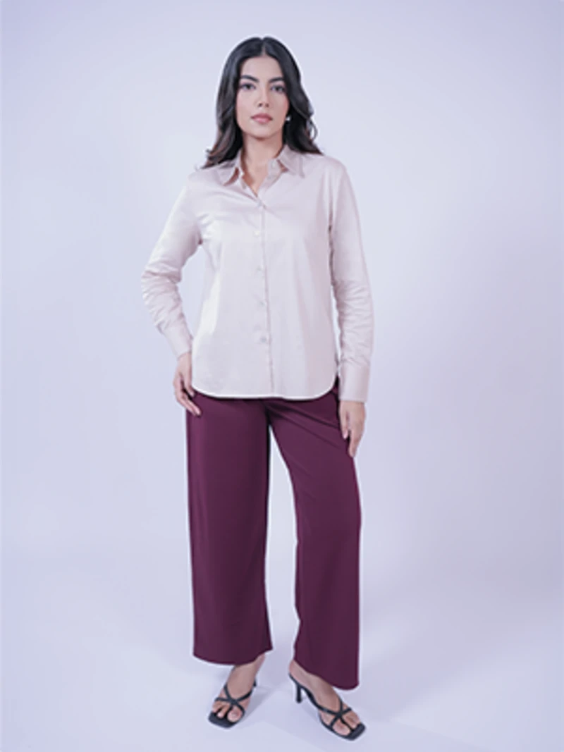 Beige Formal Full Sleeve Shirt