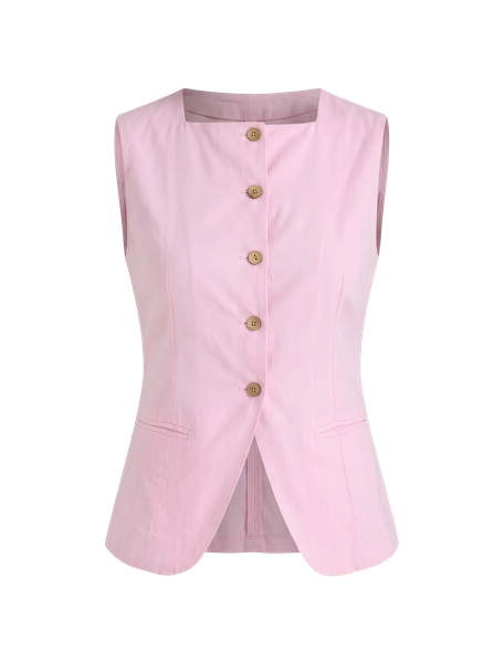 High Square Neck Formal Waistcoat For Women