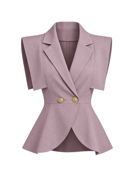 Mauve Extended Shoulder Flap Formal Waistcoat for Women