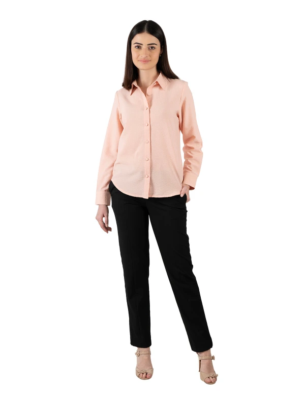 Pink Formal Shirt With Regular Fit 1
