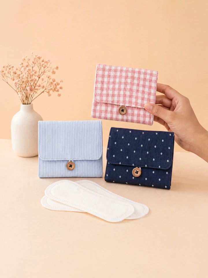 Sanitary Pad Pouch 3-Piece Combo