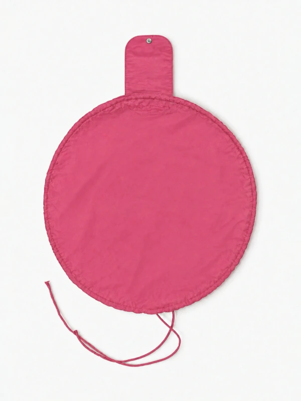 Pink Bandhani Printed Drawstring Makeup Pouch 5