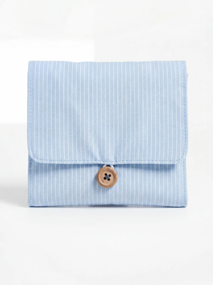 Light Blue Striped Sanitary Pad Pouch
