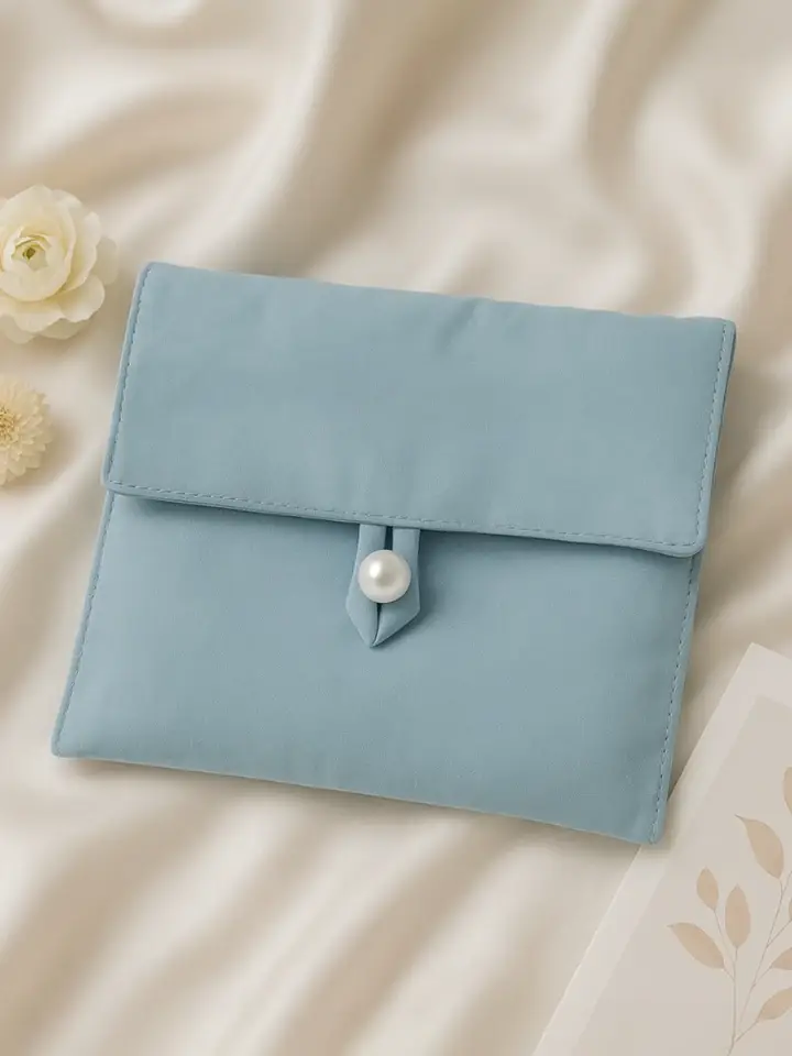 Solid Blue Pouch