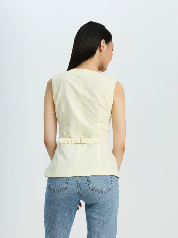 High Square Neck Formal Waistcoat For Women 3