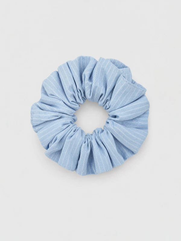 Light Blue Stripe Hair Scrunchie 3