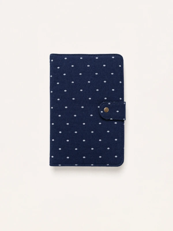 Navy Blue Diamond Print Diary Cover with Multi-Utility Pockets 4
