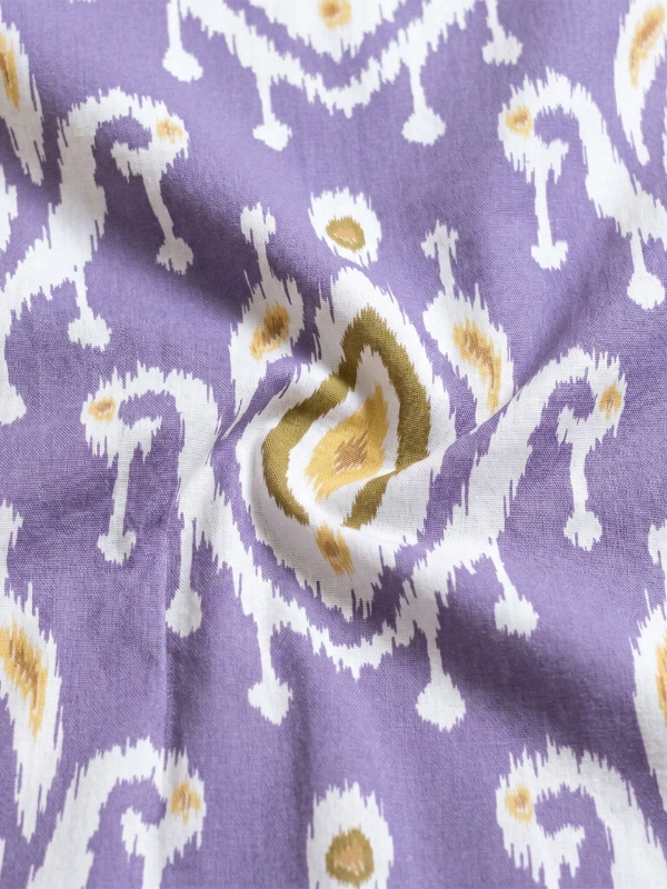 Purple Ikat Cotton Waistcoat 7