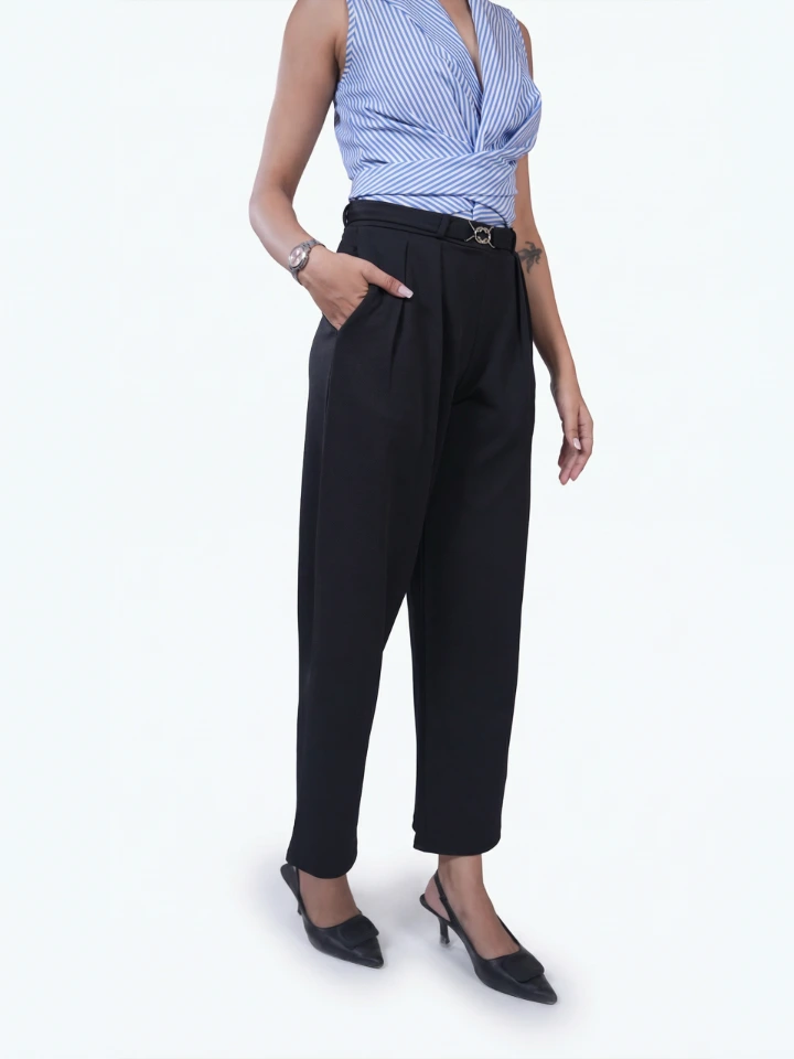 Black Straight Pants