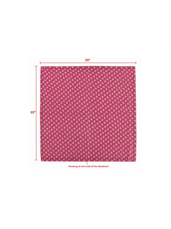 Pink Bandhani Printed Bandana Scarf 5