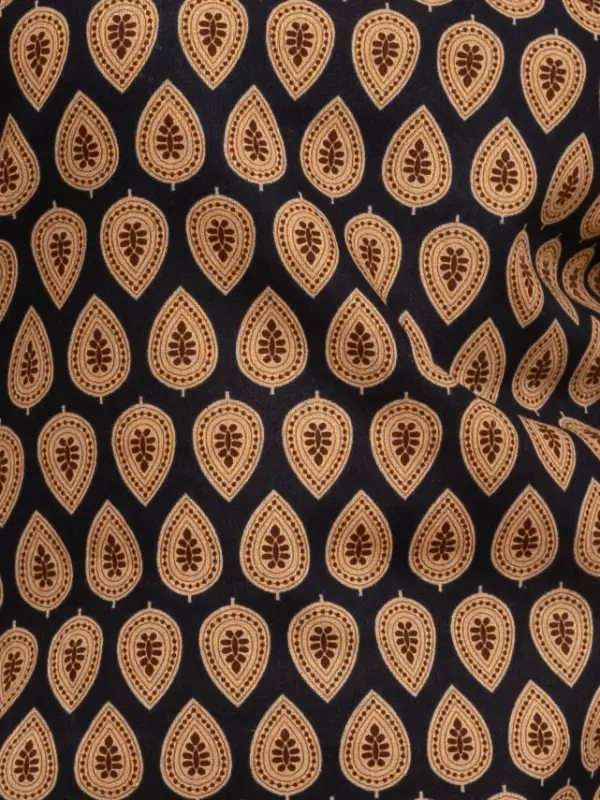 Blue Printed Tie-Up Cotton Kurti With Flare 7