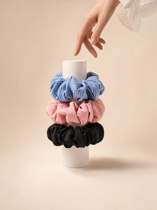 Hair Scrunchies 3-Piece Combo 2