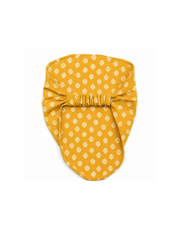 Yellow Bandhani Printed Bandana headband 2