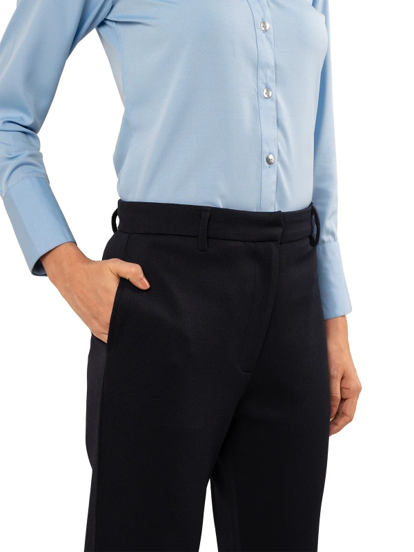 Blue Fit And Flare Style Pants For Modern Look 5