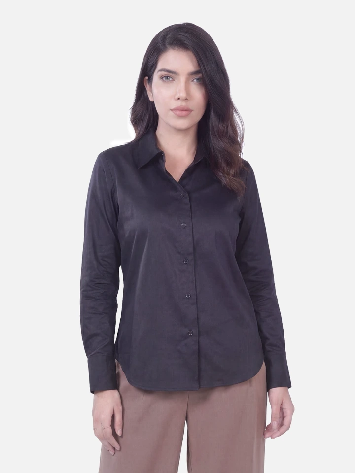 Black Formal Full Sleeve Shirt