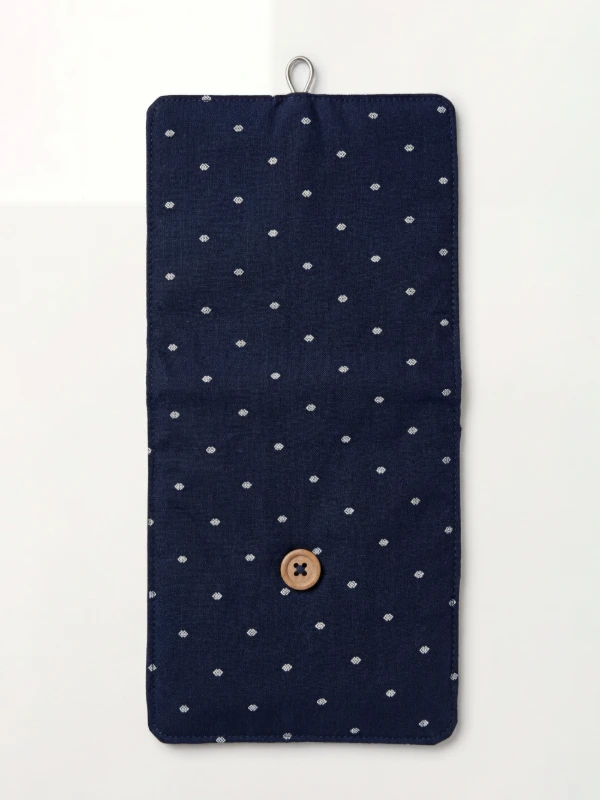 Navy Blue Diamond Drop Print Sanitary Pad Pouch 3