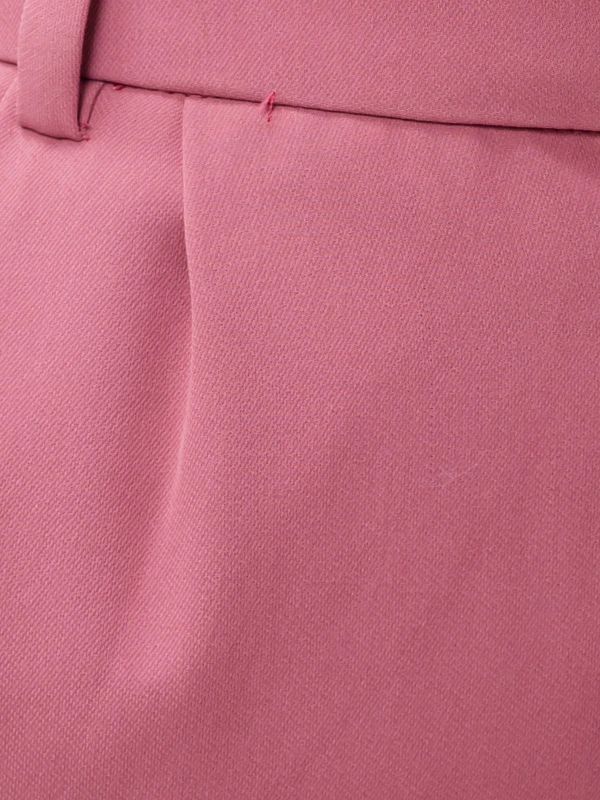 Pink High Waist Formal Trousers With Tapered Fit 6