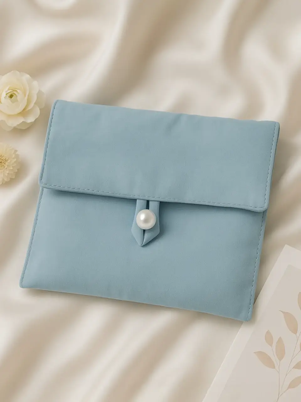 Solid Blue Pouch