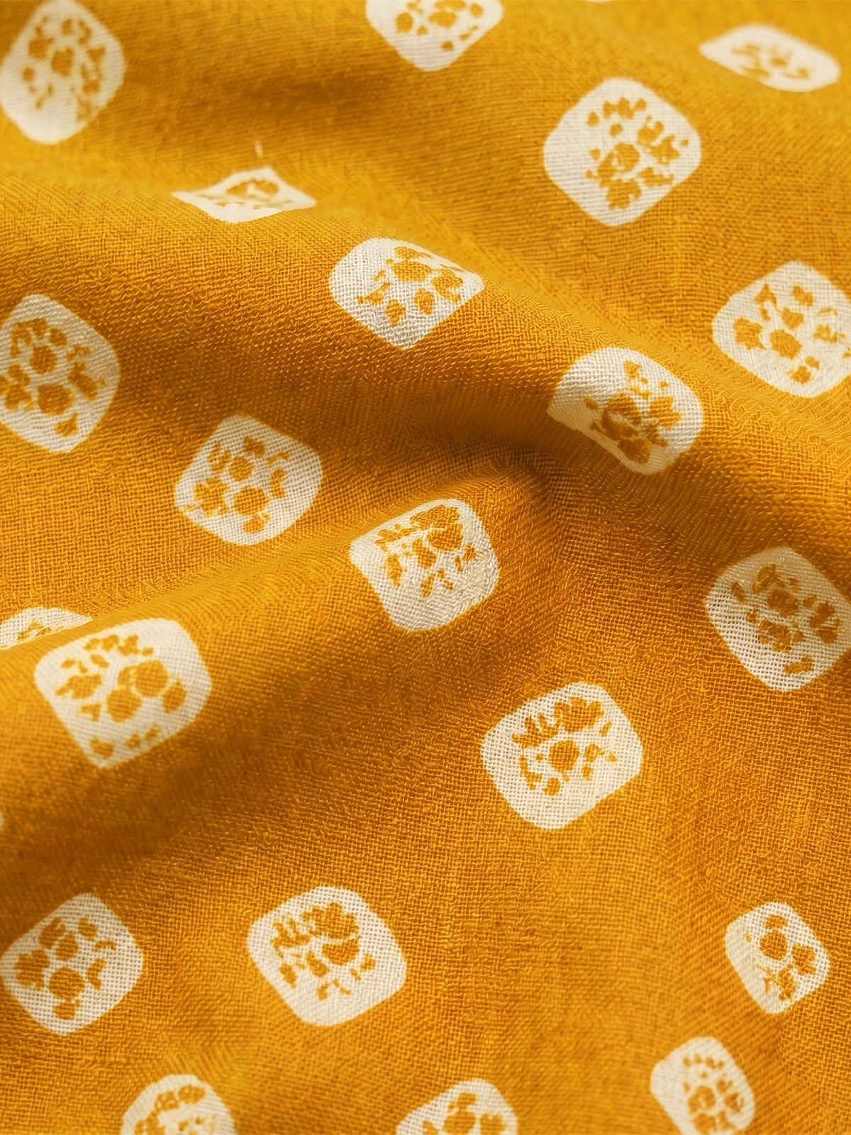 Yellow Bandhani Printed Double Layer Scrunchies thumbnail 8