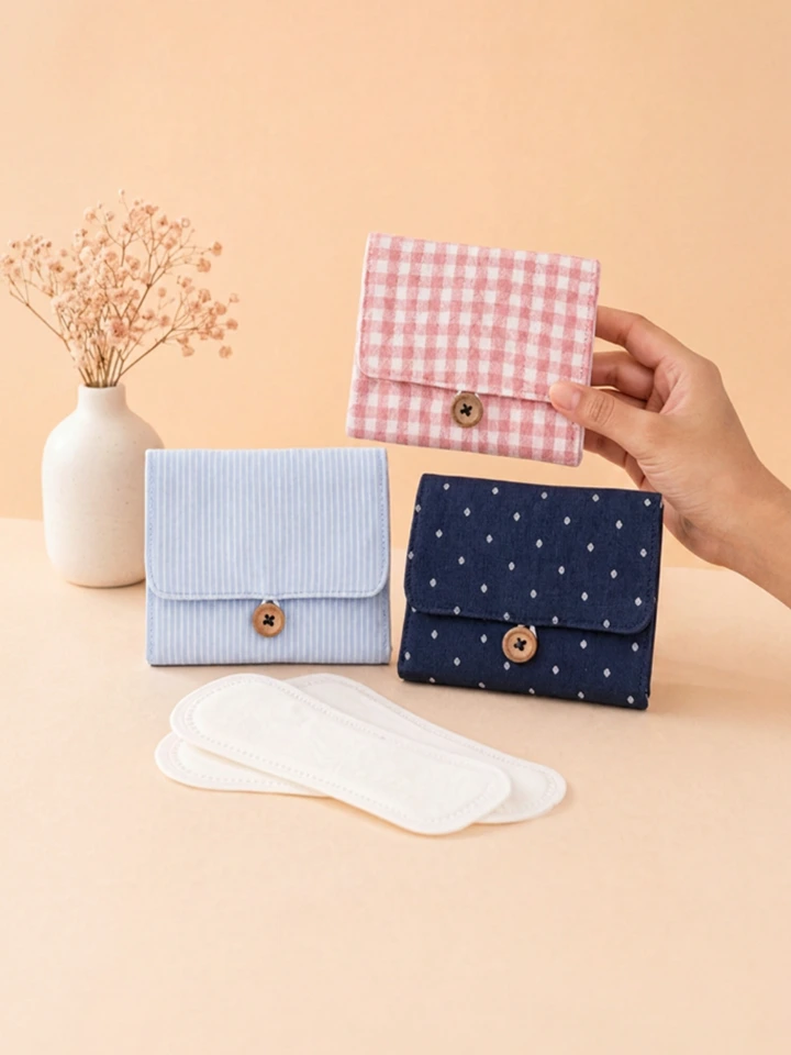 Sanitary Pad Pouch 3-Piece Combo
