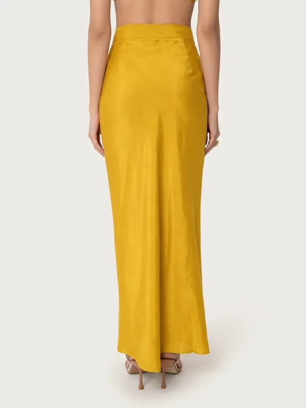 Yellow Ethnic Dhoti Skirt For Women 6