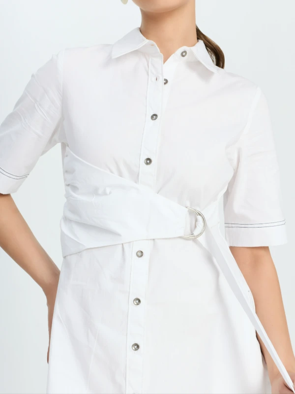 Fit And Flare Belt Dress For Women 4