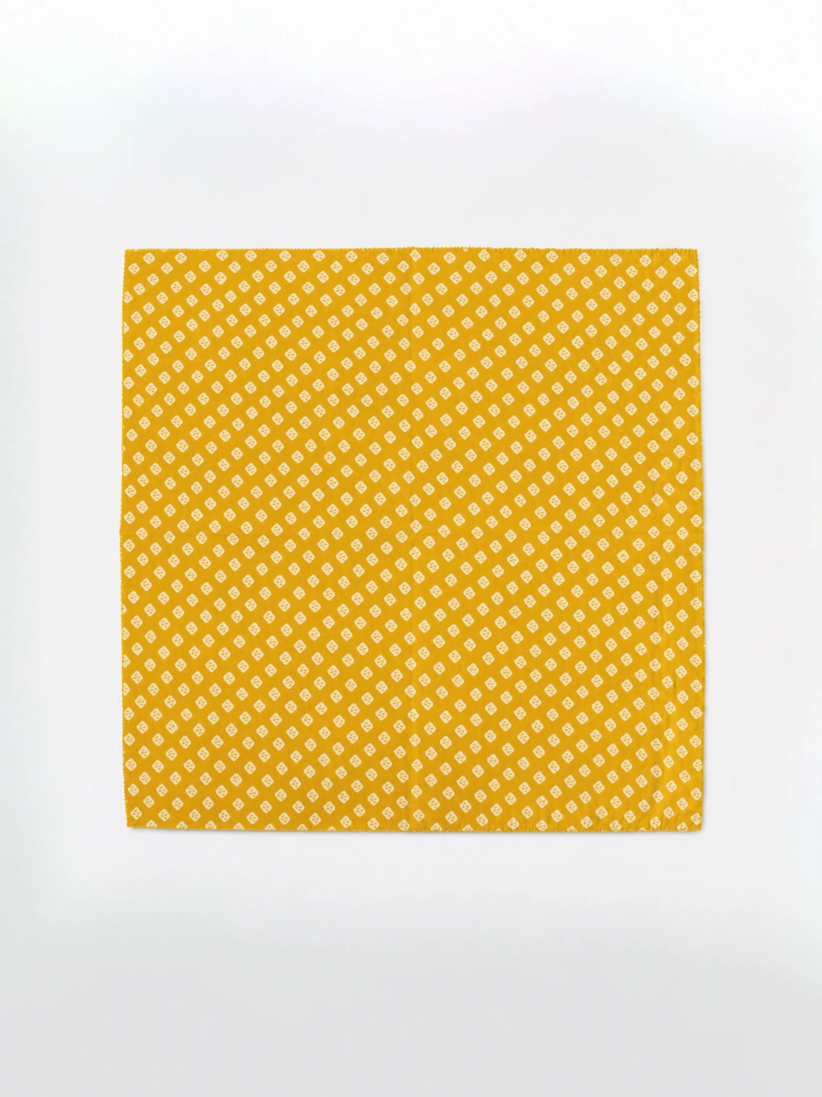 Yellow Bandhani Printed Bandana Scarf thumbnail 3