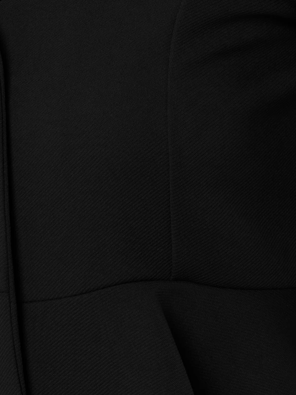 Black Peplum Top And Flared Pant Co-Ord Set 3