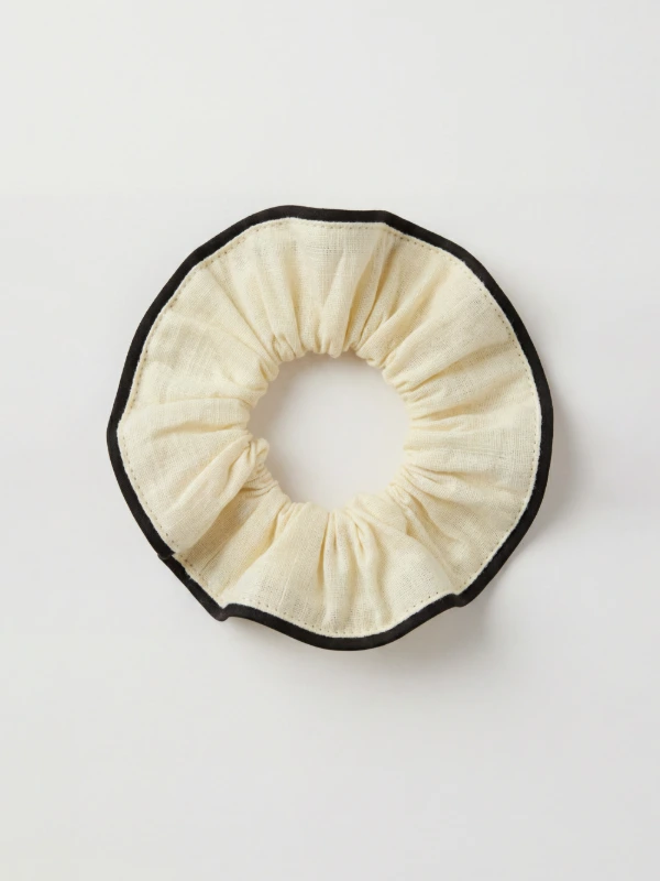 Yellow Scrunchie With Black Border 3