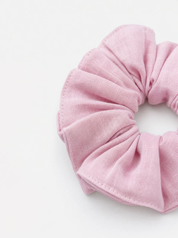 Light Pink Solid Hair Scrunchie 5