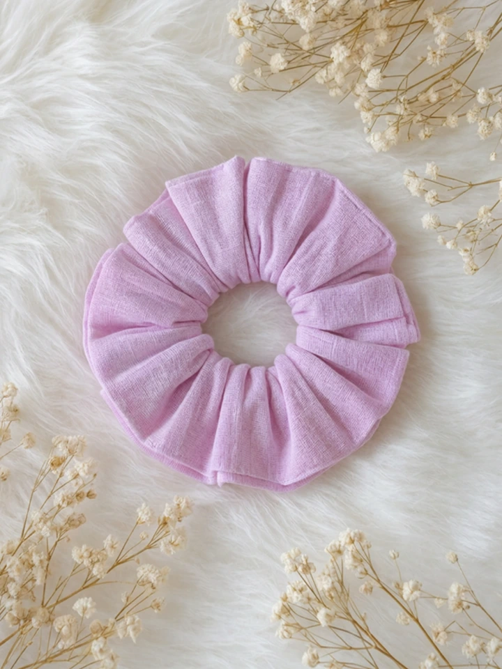 Light Pink Solid Hair Scrunchie