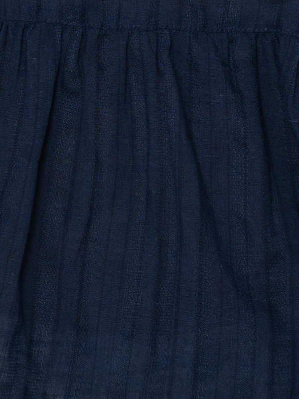 Blue Peplum Top With Bishop Sleeves 6