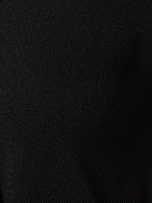 Black Cape Sleeve Dress With Paneled Belt Adjuster 5