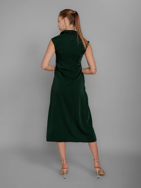 Green Cap Sleeve Formal Dress For Professional Style 3