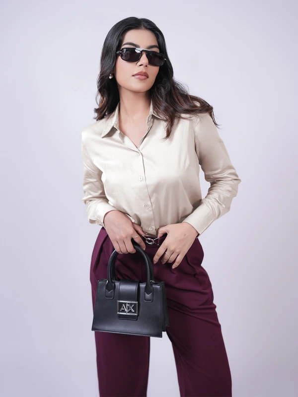 Beige Formal Full Sleeve Shirt 2