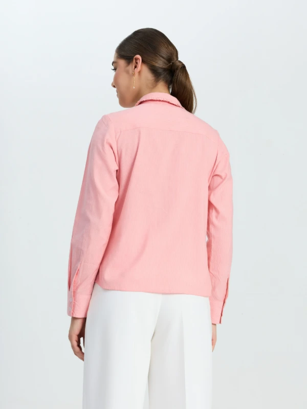 Striped Formal Shirt With Tie 4