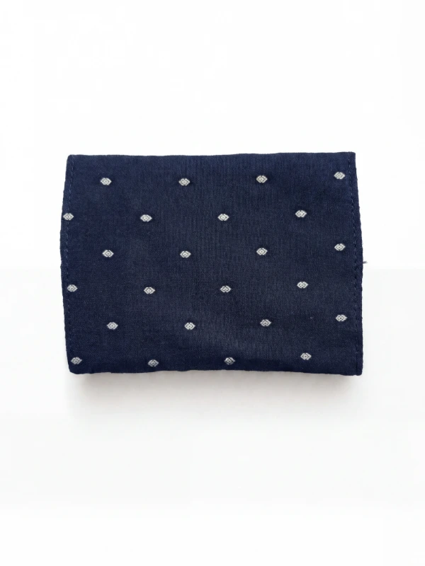 Navy Blue Diamond Drop Print Sanitary Pad Pouch 5